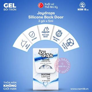 Gel Bôi Trơn Joydrops Silicone Back Door | Combo 3 Gói.