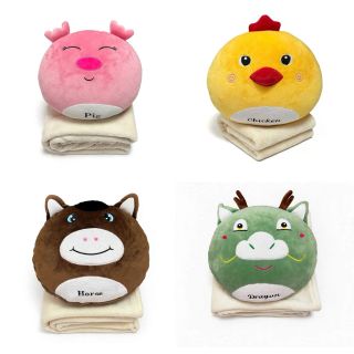 Bộ gối kèm chăn Hình Thú 2in1