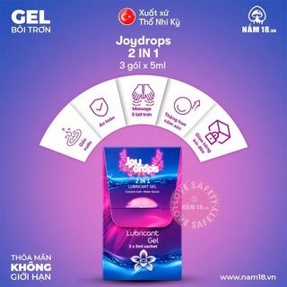 Gel Bôi Trơn Joydrops Massage 2in1 | Combo 3 Gói.