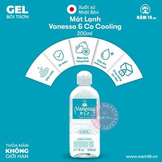 Gel Bôi Trơn Cấp Ẩm Vanessa & Co Cooling Mát Lạnh - 200ml.