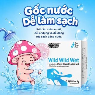 Gel Bôi Trơn Gốc Nước CARE Wild Wild Wet - 5 Gói.