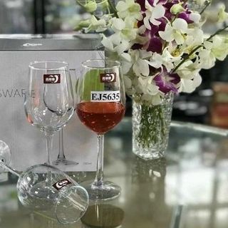 BỘ 6 LY THUỶ TINH UỐNG RƯỢU VANG 330ML EJ5635 (T8)