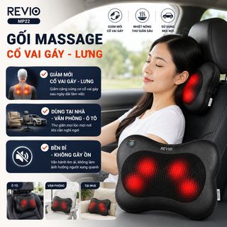 Gối massage cổ vai gáy dùng tại nhà và trên ô tô Hàng loại tốt