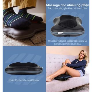 Gối massage cổ vai gáy dùng tại nhà và trên ô tô Hàng loại tốt