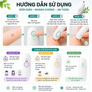 Máy Giảm Sưng Ngứa Côn Trùng Cắn IB20 | Giảm Ngứa Sau 3 Giây | Muỗi Ong Kiến Đốt | An Toàn Cho Trẻ Em