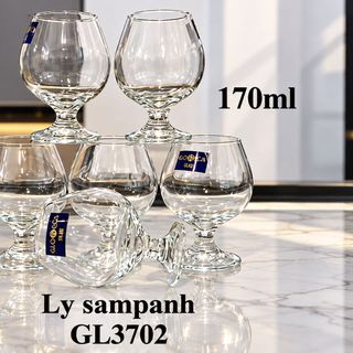 BỘ 6 LY THUỶ TINH SAMPANH CAO CẤP 170ml GL3702 (T12)