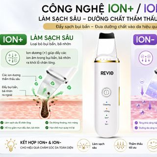 Máy chà mụn đầu đen công nghệ ion+- đẩy mụn sâu