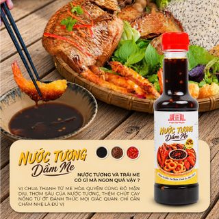 [Combo 3 chai] Nước tương pha sẵn dầm me Làng Chài Xưa 310g Chấm cá khô, cá chiên, cánh gà mực chiên