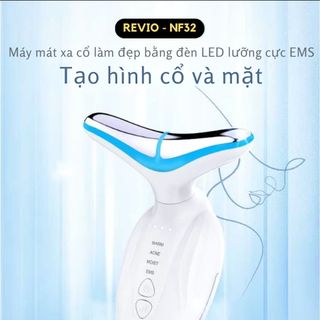 MÁY MASSAGE CỔ & MẶT REVIO NF32, EMS NÂNG CƠ, 7 MÀU ÁNH SÁNG CHĂM SÓC DA