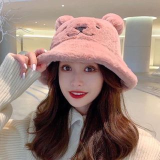 Nón Bucket Lông Gấu Cute nhà Humi Home