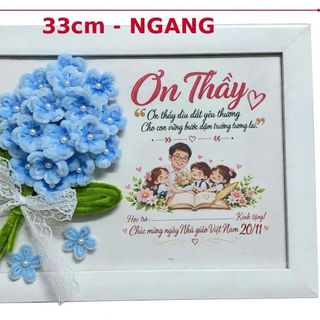 Khung Tranh Kẽm Nhung - Ơn Cô - Ơn thầy