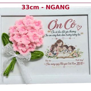 Khung Tranh Kẽm Nhung - Ơn Cô - Ơn thầy