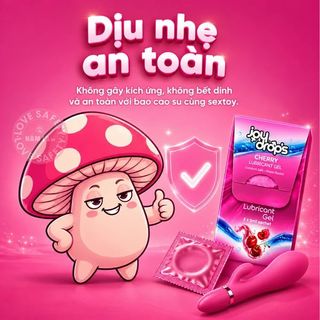 Gel Bôi Trơn Joydrops Hương Cherry | Combo 3 Gói.