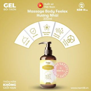 Gel Dầu Massage Body Feelex Hương Nhài | Chai 300ml.