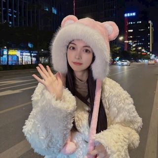 Nón lông tai gấu cute Humi Home