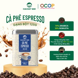 Cà Phê Espresso Bột Cầu Đất Hộp Thiếc 125g - Dạng Bột