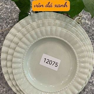 P12095 - Đĩa Nhựa Tròn Hoa Mới Vân Đá Xanh (hexing ) 22*22*2.5 ( THÙNG 120C)