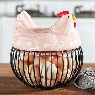 Rổ đựng trứng gà màu hồng