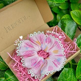 BST Cột tóc Scrunchies kẹo ngọt Voan Xốp, 16 cm bồng bềnh
