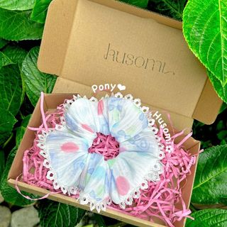 BST Cột tóc Scrunchies kẹo ngọt Voan Xốp, 16 cm bồng bềnh