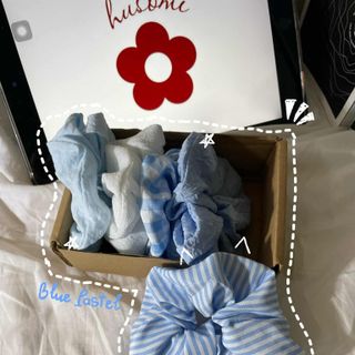 Combo 5 cái cột tóc Scrunchies xinh xắn bồng bềnh