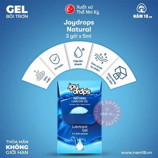 Gel Bôi Trơn Joydrops Natural | Combo 3 Gói.