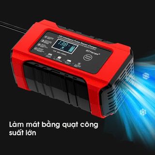 BỘ SẠC BÌNH ẮC QUY THÔNG MINH 12V-6A TỰ ĐỘNG NGẮT KHI ĐẦY VÀ PHỤC HỒI BÌNH CHO XE Ô TÔ, XE MÁY (T50)