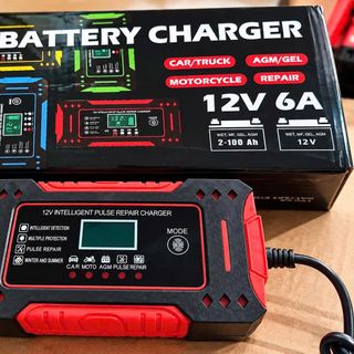 BỘ SẠC BÌNH ẮC QUY THÔNG MINH 12V-6A TỰ ĐỘNG NGẮT KHI ĐẦY VÀ PHỤC HỒI BÌNH CHO XE Ô TÔ, XE MÁY (T50)