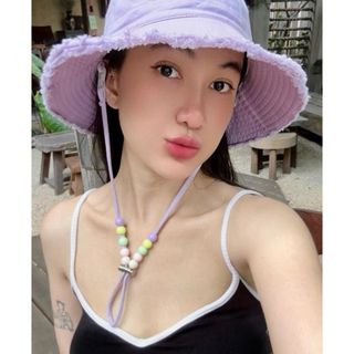 Mũ Bucket Nữ Tua Rua (Dây Có Thể Tháo Rời) Chất Liệu Kaki Phong Cách Hàn Quốc Form Unisex phù hợp đi chơi, dạo phố, du lịch
