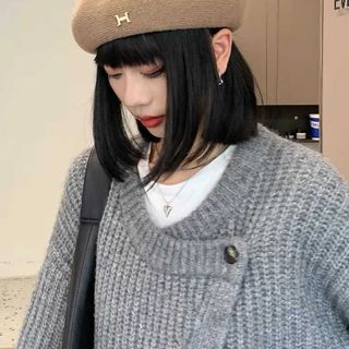 Mũ nồi, mũ beret tag chữ H Chất Nỉ Nhung nhà Humi Home