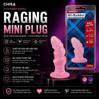 Dương Vật Dính Tường Hi - Rubber Raging Mini Plug | Pink.