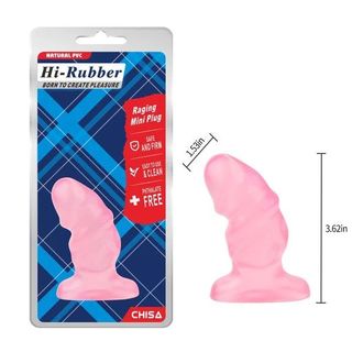 Dương Vật Dính Tường Hi - Rubber Raging Mini Plug | Pink.