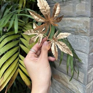 Mẫu bông vàng trang trí tết , phụ kiện hoa trang trí giỏ quà