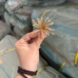 Mẫu bông vàng trang trí tết , phụ kiện hoa trang trí giỏ quà