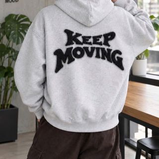 ÁO KHOÁC HOODIE ZIP KEEP MOVING THÊU XÙ