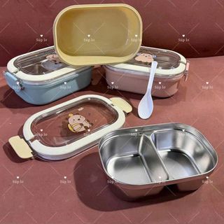Hộp Cơm Inox Vỏ Nhựa 2 Ngăn 2166 (THÙNG 63C)