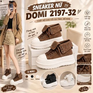SNEAKER NỮ DOMI 2197-32 – THIẾT KẾ CAO CỔ CÁ TÍNH, ĐẾ NHẸ