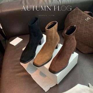 BỐT NỮ MILY B300 – DA LỘN MỀM MẠI, GÓT VUÔNG 7CM TÔN DÁNG THANH LỊCH