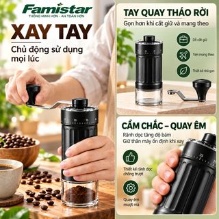 Máy xay cà phê cầm tay CF02-Số FAMISTAR