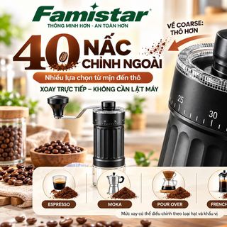 Máy xay cà phê cầm tay CF02-Số FAMISTAR
