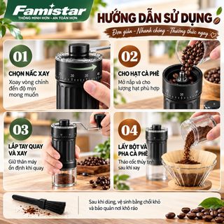 Máy xay cà phê cầm tay CF02-Số FAMISTAR