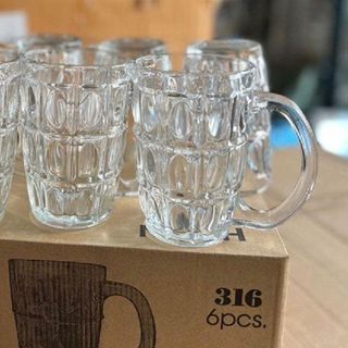 BỘ 6 LY THỦY TINH CÓ QUAI 316 CÓ HỘP (T8)