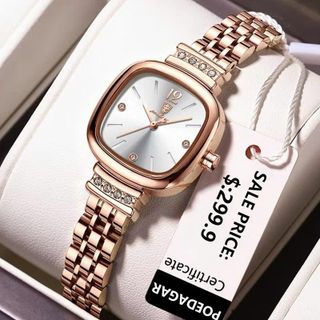 [MS STORE x HOÀNG VÂN]  ĐỒNG HỒ NỮ POEDAGAR MẶT VUÔNG NHẸ NHÀNG SANG TRỌNG DỄ PHỐI ĐỒ CỰC -B174