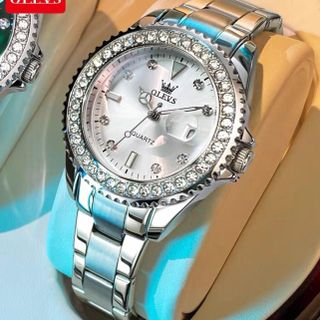 B104- Đồng Hồ Nữ OLEVS Chính Hãng Hàng Thiết Kế ( Chống Nước) Mặt Trắng