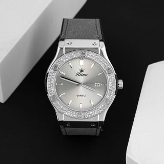 [MS STORE x VŨ VĂN KHẢI ] M85- Đồng Hồ Nam VERSATI Viền Đính Đá Sang Trọng Lịch Lãm-M85.5 XÁM