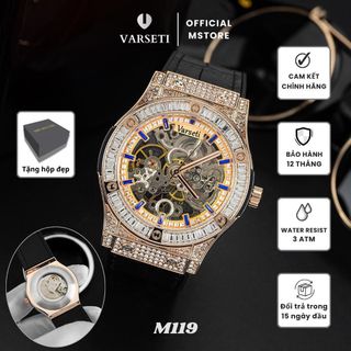 [ Deal 9k Đình Trưởng ] Đồng Hồ Nam CƠ VARSETI Phiên Bản Lộ Cơ Cao Cấp Thời Trang, Sang Trọng - M119 hoặc đồng hồ giả cơ M106