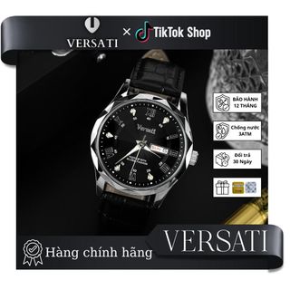 [MS STORE] Đồng hồ Nam VERSATI chính hãng sang trọng, lịch lãm , mặt cắt vát kim cương - M156