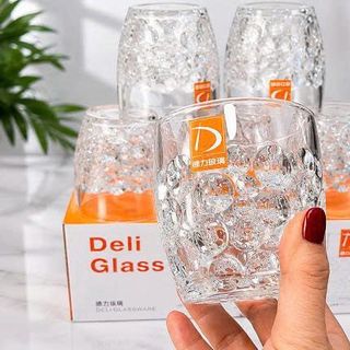 BỘ 6 LY THUỶ TINH BI BỌT DELI GLASS TK220 (T8)