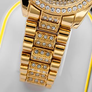 [MS STORE KOC] ĐỒNG HỒ NỮ MẶT TRÒN THIẾT KẾ ĐÍNH ĐÁ SANG TRỌNG , BẢO HÀNH 12 THÁNG - B166