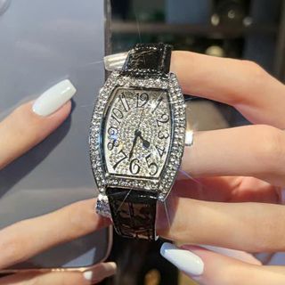 [MS STORE AFF] Đồng Hồ Ngọc Nữ Casca Mặt Đính Full Đá, Sang Trọng, Chống Nước, Bảo Hành Chính Hãng 1 Năm-b186